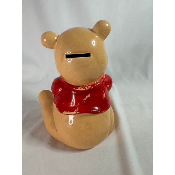 *RARE* Vintage 1980's Disney Winnie The Pooh Ceramic Coin Bank Piggy Bank - Picture 3 of 5